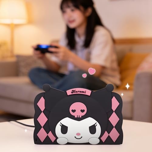 Image of Kuitmor Protective Cover Compatible with Switch 2025 Charging Dock, 3D Soft Silicone Switch 2 Dock Sleeve, DIY Replacement Housing Shell for Dock, Decorative Base Shell (Kuromi)