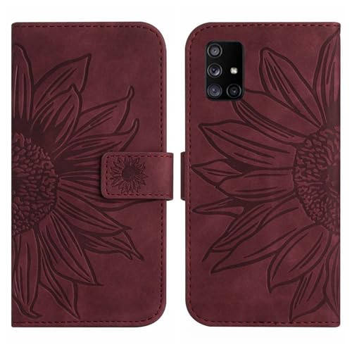 Rfvzubemok Compatible with Oppo A74 4G Cover,Compatible with Oppo F19 4G Flip Kickstand Card Slots Magnetic Closure Phone Case Brown