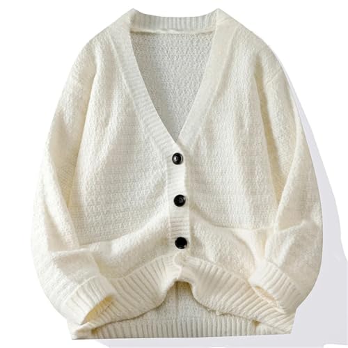 Men's Casual Button Knit Cardigan V Neck Long Sleeve Knitwear Sweater2