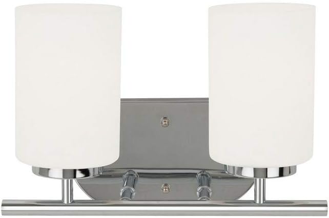 Sea Gull Lighting 41161-05 Oslo Two Light Wall / Bath Vanity Style Lights, Chrome Finish