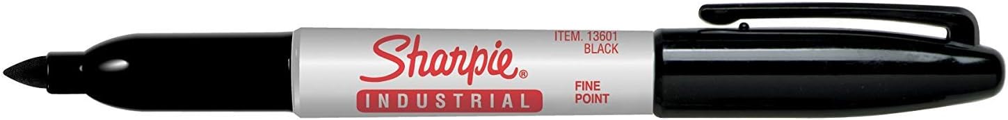 Sharpie Industrial Permanent Marker, Fine Bullet Tip, Black (72)