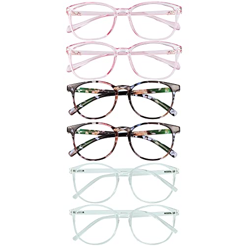 Image of VisionGlobal 6 Pairs Blue Light Blocking Glasses /Reading Glasses for Women /Men, Fashion Eyewear Frame
