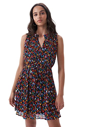 Salsa Vestido Plisado con microprint