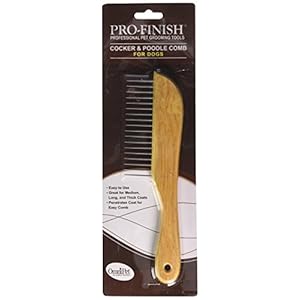 OmniPet Wooden Handle Comb for Grooming Long Haired Cats & dogs - Pet Detangler Brush for Long & Curly Hair - Comb Removes & Prevents Matted Fur - Perfecting For Cocker, Poodle mixes, Cat Undercoat OmniPet Wooden Handle Comb for Grooming Long Haired Cats dogs Pet Detangler Brush for Long Curly Hair Comb Removes Prevents Matted Fur Perfecting For Cocker Poodle mixes Cat Undercoat