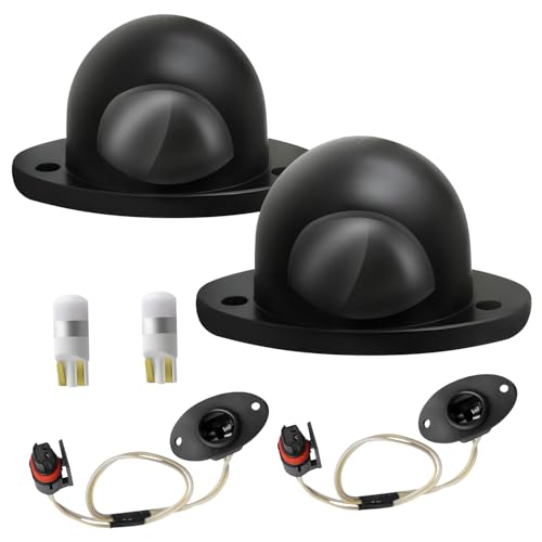 LESAUCE LED License Plate Light Kit for 1994-2001 Dodge Ram 1500 Pickup, 1994-2002 Dodge Ram 2500/3500 Pickup – 6000K White LED, Black Housing, Plug & Play Wiring Harness