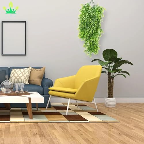 Kit 2 Pendentes Folha De Bambu Planta Artificial Decoração