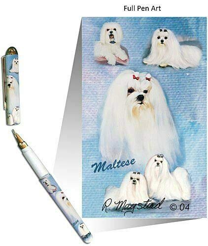 Bolígrafo de diseño Maltese Pet Dog - 50 unidades miniatura 2