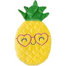 Summer-Themed Plush Squeaky & Crinkle Dog Toys Chew & Teeth-Cleaning Interactive Toy for Small & Large Dogs, Multiple Fun Designs Pineapple
