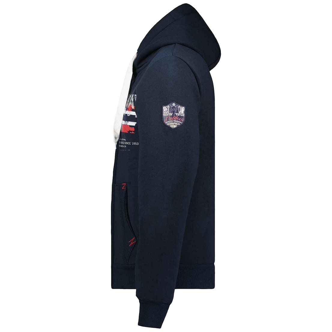 Geo Norway GISLAND Men - Męska bluza z kapturem kangurka z kieszenią - Męska bluza z kapturem z kapturem - Bluza z kapturem Ciepła bluza z długim rękawem - Regularna sportowa bluza z kapturem