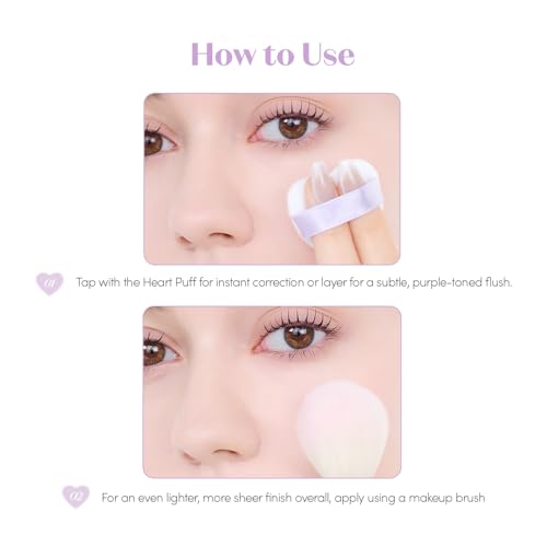 Image of ETUDE Zero Sebum Loose Powder Purple, Lavender Tone Correcting Finely Milled Powder for Yellow Undertones, Lightweight Shine Control, Soft Matte Blur, 4g