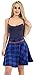 Produktbild Skater Damen Rock mit Gürtel, Stretch, einfarbig, ausgestellt, Jersey, Gr. 36-40 Gr. 34, Blue Tartan
