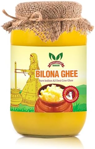 Gavyamart Bilona ghee 100% Fresh Pure Desi Kankrej Organic Non-GMO Cow Ghee-Made Using Traditional Bilona Method - Glass jar pack (Pack of 1)