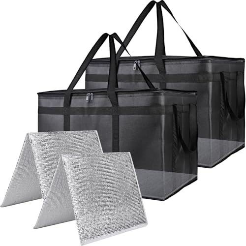 Insulated Food Delivery Bags (2 Pack XXXL)