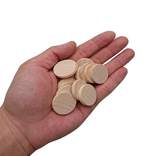 1 Inch Natural Wood Slices Unfinished Round Wood Coins for DIY Arts & Crafts Projects, 120 per Pack. by Axe Sickle - Image 5