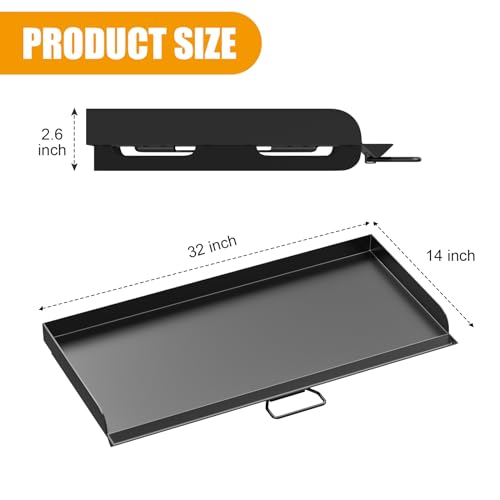 AJinTeby 14 x 32 inch Flat Top Griddle for Camp Chef Professional Fry Griddle, EX60LW, EX60P, EX60PP, EX60B, EX280LW, DB60D, YK60LW, YK60LWC12, EX90LW, EX90LWB etc., Griddle Flat Top Plate