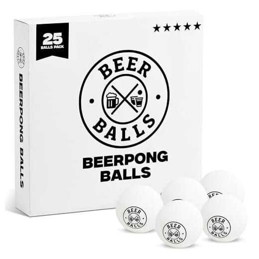 OVANA Beer Pong Bälle 40 mm in Wettkampfqualität - Tischtennisbälle für Bierpong (2,7g) Trinkspiele & Partyzubehör – Offizielle Größe, ideal für Feiern, Studentenpartys & Festivals (Weiß, 25 / Box)