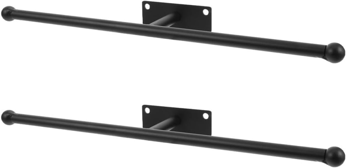 KALLORY Wall Mount Jewelry Organizer Rack 2pcs, Metal Grid Necklace Holder Shelf for Earrings, Bracelets, Rings and Accessories, Black Hanging Jewellery Organizer for Bedroom and Closet