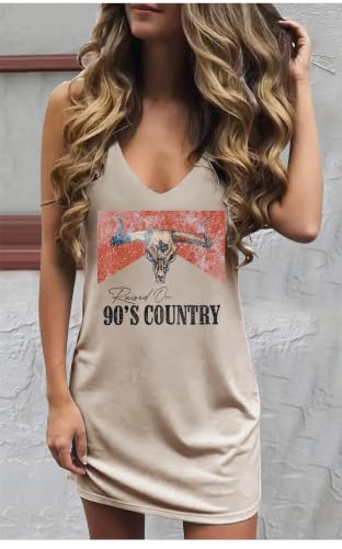 Image of CHUNTIANRAN Mini Dress for Women Swimsuit Coverup Beach Hawaiian Tank Dress | Country Concert Outifts for Women Summer Dress Vacation Outfits