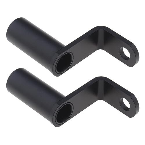 ECSiNG 2pcs Support de Montage Rétroviseur de Moto Support de Barre Lumineuse Rallonge de Guidon pour Phares Externes Chargeur USB Support de Téléphone Portable GPS en Alliage d'aluminium