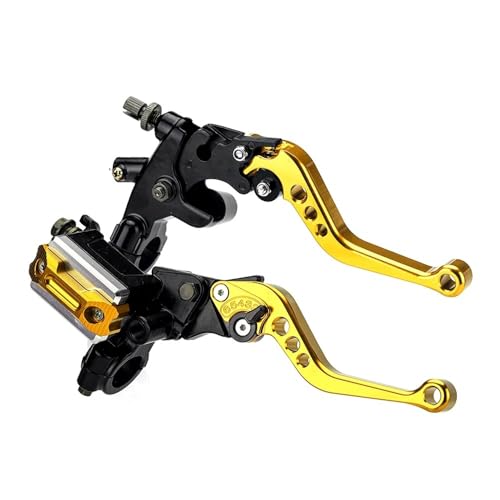 Poignée de frein hydraulique CNC en aluminium or pour moto