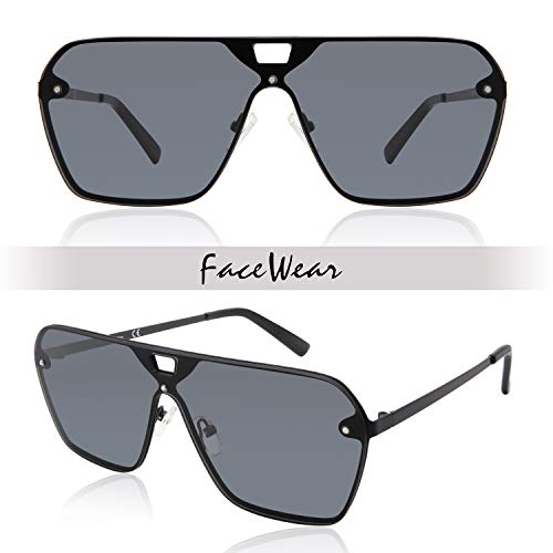 Rimless Mirrored Sunglasses Oversized Women Men Fashion Sun Glasses Flat Top Square Style2