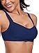 Ocean Blues Women's Navy Blue Push Up Bikini Top Wide Straps Swimsuit Top Size Medium
