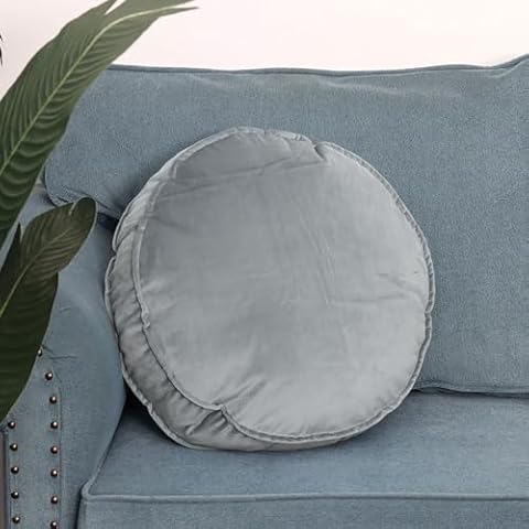 conrtems Nordic Style Ball Pillow Plush Pillow Round Home Sofa Cushion Size: 30CM (11.8 inches) (A-Light Gray) Cover