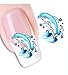 Ottery Lively dolphins Nail Stickers Water Transfers Decals