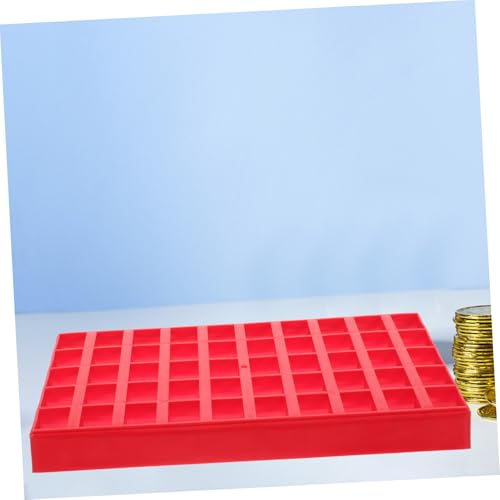 Caja organizadora plástica para monedas roja miniatura 2