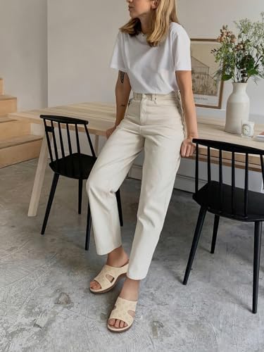 Image of TEMOFON Women Wedge Sandals Dressy: Comfortable Lightweight Summer Shoes | Low Wedge Heel - Fit Wide Feet - Comfy Stylish Slip on Sandals Size 5-11