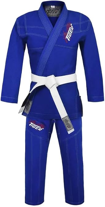 BJJ Gi for Men & Women Lightweight Preshrunk Brazilian Jiu Jitsu Gi with White Belt