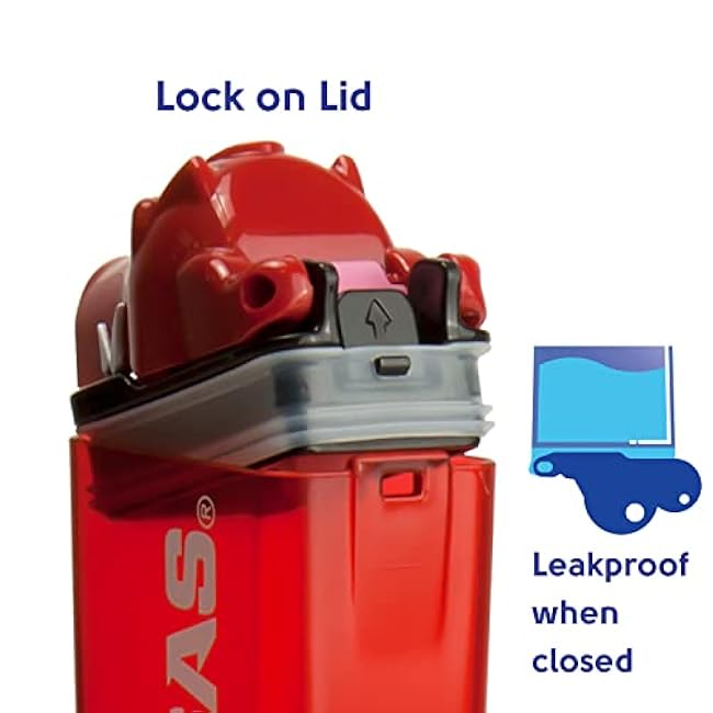 FUNTOPS Reusable Water Bottle | Officially Licensed NCAA Sports Bottle | BPA Free | Dishwasher Safe | Big Red Mascot | 12 oz Drink in the Box - University of Arkansas