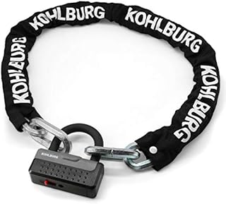 KOHLBURG Massive Chain Lock 120cm Long & 12mm Strong with Highest Security Level 10/10 - Secure Heavy Duty Lock for Motorbike, Bicycle and e-Bike - Safe Motorcycle Lock