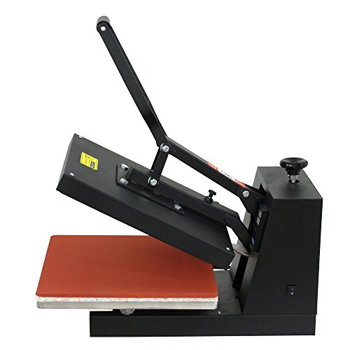 F2C 15" X 15" Black Heat Press Machine Digital Clamshell Transfer Sublimation Print Press Machine For T-Shirt 110V #TOP6