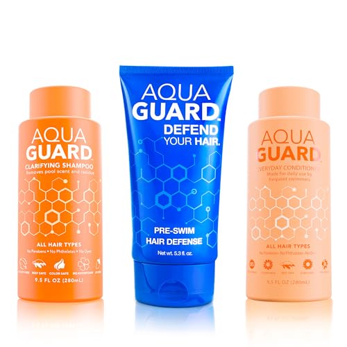 AQUA GUARD Swimmers Essential Hair Protection Bundle | Prevents Chlorine Damage + Softens Hair While...