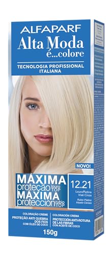 Alta Moda Tintura 12.21 Louro Platina Irise Cinza 150Gr
