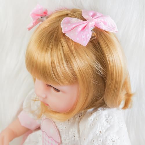 Muñeca Reborn 16 pulgadas ENADOLL cabello rubio miniatura 4