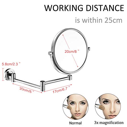 Miroir mural pivotant réglable pour ne plus manquer aucun détail de maquillage