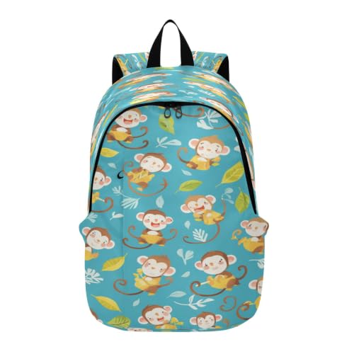 Sac à dos pour ordinateur portable singe mignon de bande dessinée pour garçon