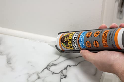Gorilla Waterproof Caulk & Seal 100% Silicone Sealant; Clear; 10oz Cartridge (Pack of 6) - image 6
