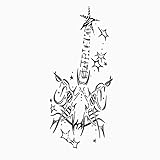 2Pcs Rock Hommes Et Femmes Bras Jambe Guitare Électrique À Base De Plantes Tatouage Temporaire Autocollant Faux Jus Semi-Permanent Durée 2 Semaines