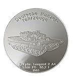 Sternkopf Thaler, ½ Unze Silber .999, Motiv: Panzerkampfwagen Leopard 2 A4
