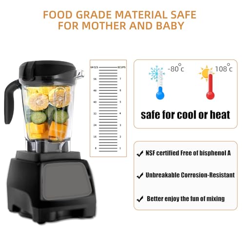 Recipiente licuadora 64 oz bajo perfil compatible 5200 miniatura 3