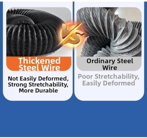 Flexible PVC Air Hose Aluminium Foil Specially Designed for Cooker Hood Exhaust with Steel Wire Reinforcement and Low Resistance Airflow Path (B) — view 7