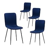 🍡-Alta calidad: la silla está hecha de terciopelo suave, pies de metal, fuerte y duradero. Las sillas vienen en azul, marrón, gris y verde.