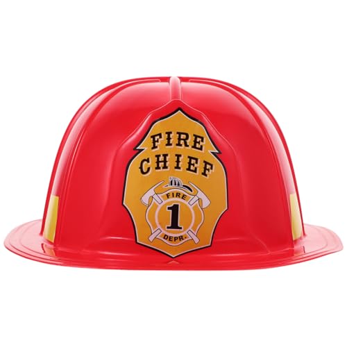 COHEALI Fireman Hat Adult Fireman Costume Helmet Firefighter Hat Red Fire Chief Helmet Big Novelty Child Firefighter Helmet Halloween Headwear for Halloween Costume Dress Up