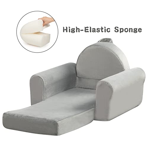 Papitlulu Pet Sofa Bed With Carrying Handle Side Pockets, 2-In-1 Flip Open Couch, Cat House Velvet Convertible Chair To Lounger Ultra-Soft Snuggle Foam For Indoor Kitten And Small Dog, Gray, 22 Inches #TOP3
