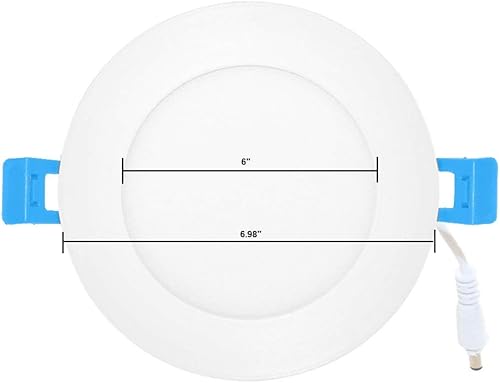 Miniatura 2 de Euri Lighting DLC6S-2040e - Lámpara descendente circular ultrafina regulable de 6 pulgadas, 12 W (100 W igual), 900 lm, 4000 K (blanco brillante),