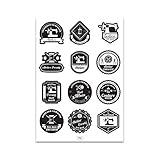 Planche A4 de stickers couture atelier créatif autocollant adhésif scrapbooking â€“ F54