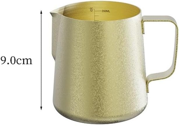 Milk Frothing Pitcher Milk Froth Cups Stainless Steel Barista for Coffee Latte Art(350ml)